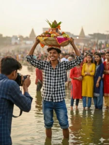 chhath puja ai prompt boy